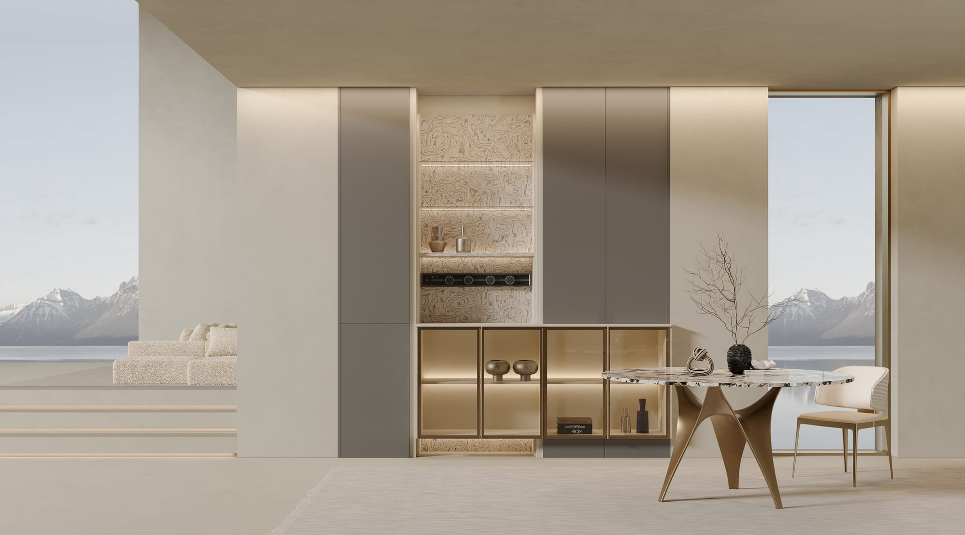 Phòng ăn – tủ buffet HX020L – GoldenHome