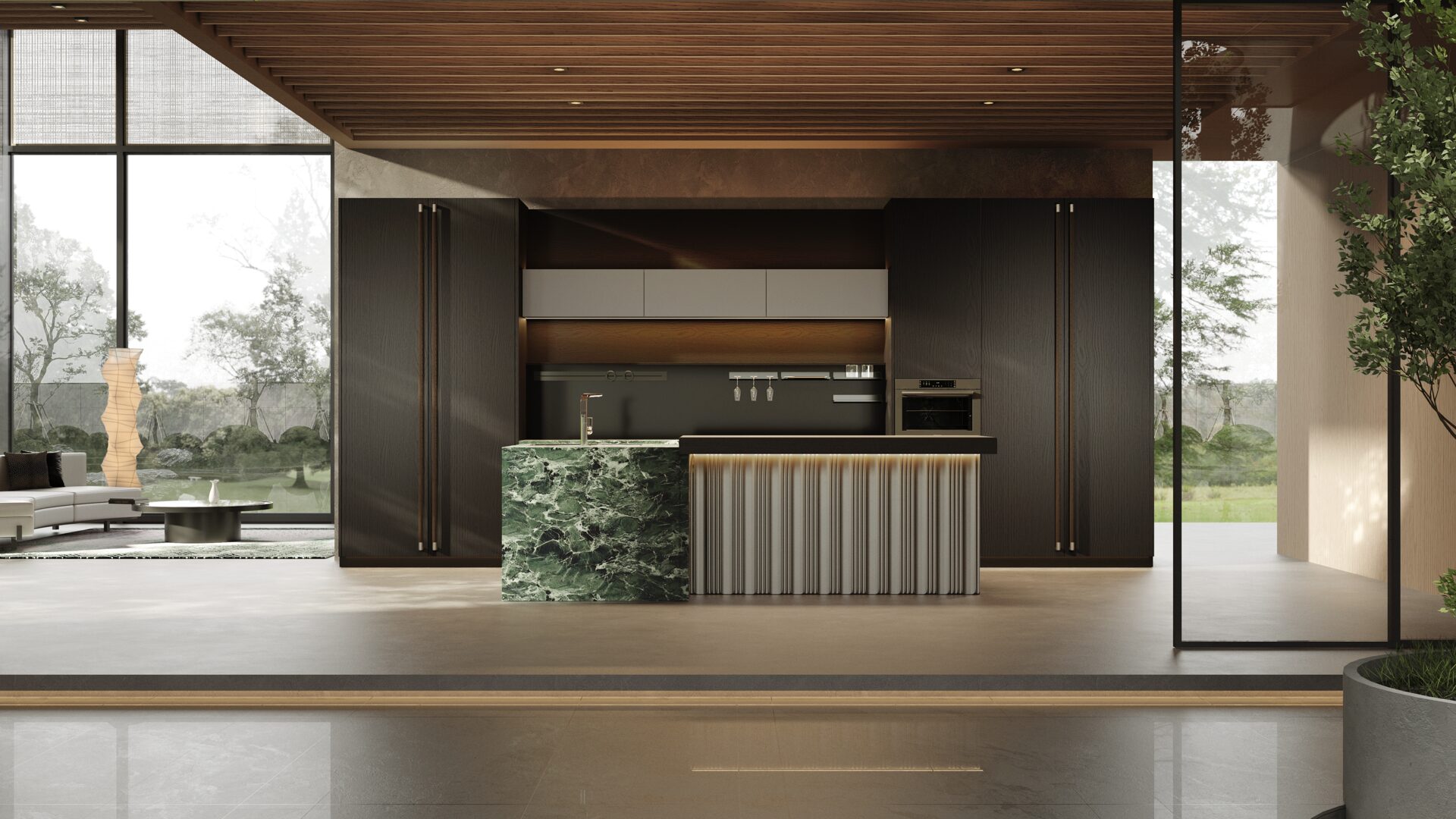 Bếp đảo dòng Veneer YX575