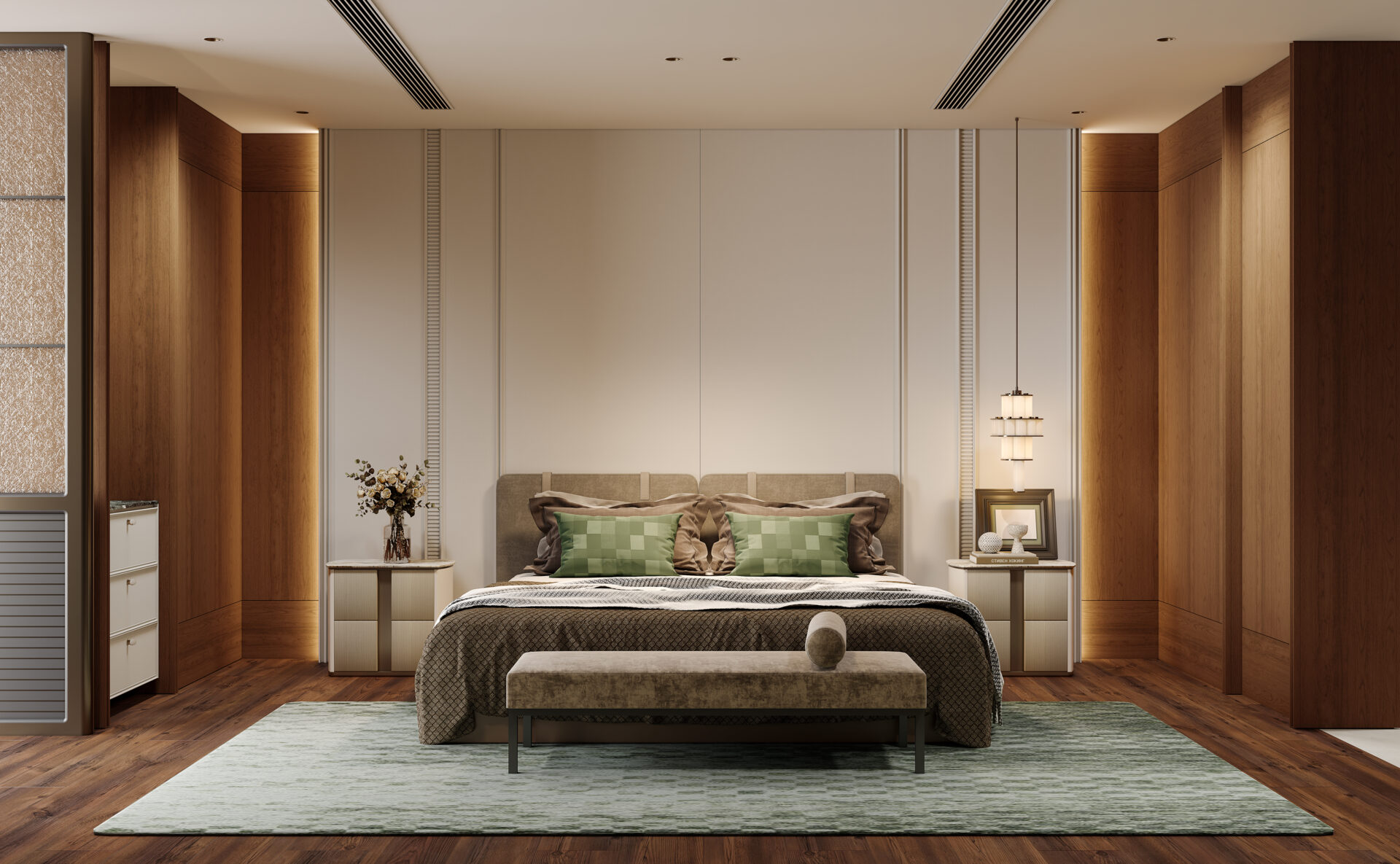 Phòng ngủ điểm xanh lá dòng FX345