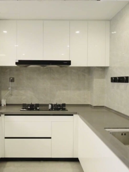 Bếp chữ U sau khi lắp đặt
